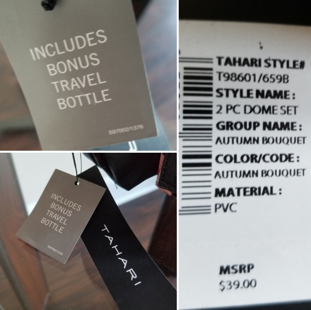 🆕️⬇️🎉HOST PICK🎉 Tahari 2 Pc Dome Travel Cosmetic Set With Bonus Travel Bottle - Picture 11 of 13